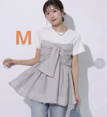 리본 포함 플레어 셔츠 31/33