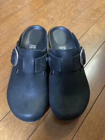 파필리오 블랙 클로그 샌들 39