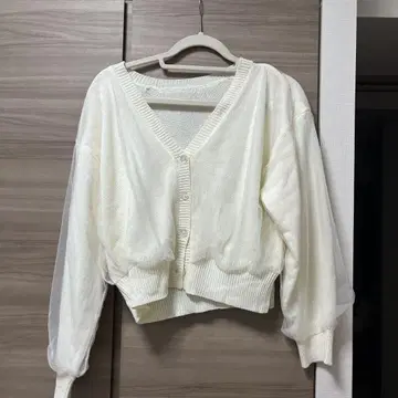 natural couture 아이보리 크롭 가디건