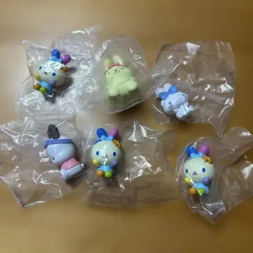 산리오 캐릭터 변신 토끼 피규어 6개 세트