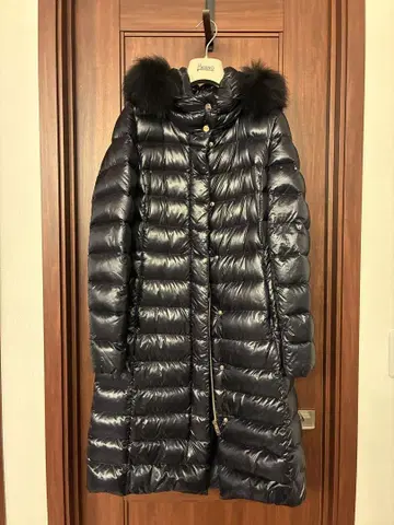 Herno 헬노 블랙 퍼 후드 다운 자켓