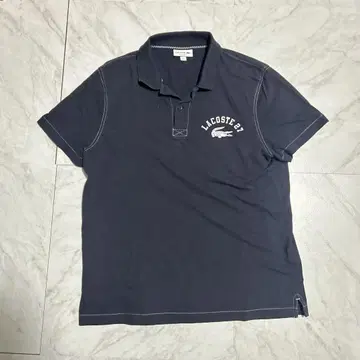 LACOSTE 네이비 피케 셔츠 L