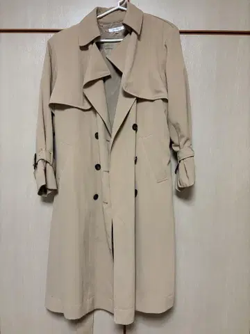 베이지 트렌치코트 롱 코트