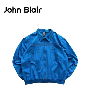 John Blair 90s 스윙탑 코튼 리브 자켓 BLU