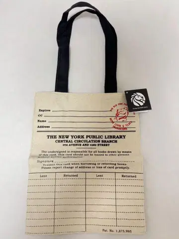 뉴욕 공립 도서관 토트백 런치백 NYPL