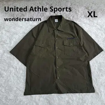 유나이티드 애슬레 [새상품급] 워크 셔츠 XL 원더 새턴 자수 카키