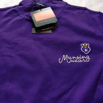 Munsingwear 보라색 셔츠 M 사이즈 미사용 택 포함