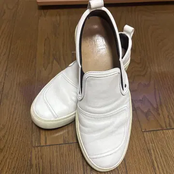 schott 화이트 가죽 슬립온 27cm