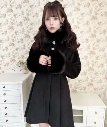 [ ROJITA ] [ 현물 사진 있음 ] 백리본 후디 코트