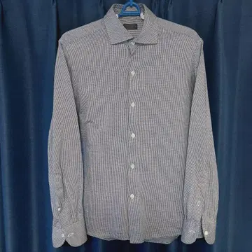 가마쿠라 셔츠 하운드투스 체크 패턴 컷어웨이 셔츠