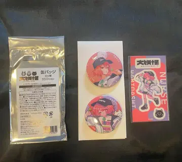 대요괴 로손 콜라보 캔뱃지 스티커 nqrse 세트 나루세