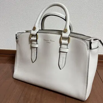 사만다 타바사 디럭스 화이트 핸드백 숄더 스트랩 포함