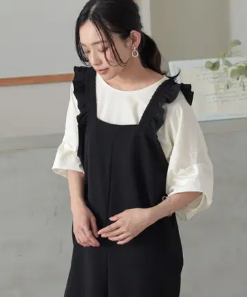 프릴 달린 블랙 살로펫 2XL 블랙