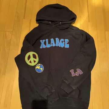 XLARGE 블랙 후드티