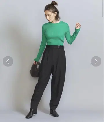 뷰티 앤 유스 레이온 폴리에스테르 커브 팬츠 - 워셔블