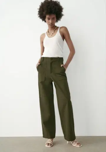 ZARA 스트레이트 레그 팬츠 xs