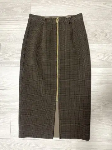 DoUDoU 체크 무늬 타이트 스커트