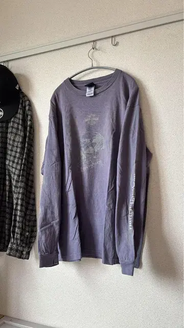 Harley-Davidson 스컬 프린트 긴팔 티셔츠