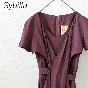 Sybilla 롱 원피스 드레스 플레어 반팔 심플 빅
