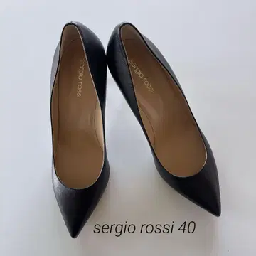 새상품 세르지오로시 sergio rossi 블랙 하이힐 40