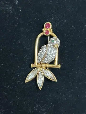 새상품급 SWAROVSKI 브로치 새 버드 큐빅 작은 새 애니멀