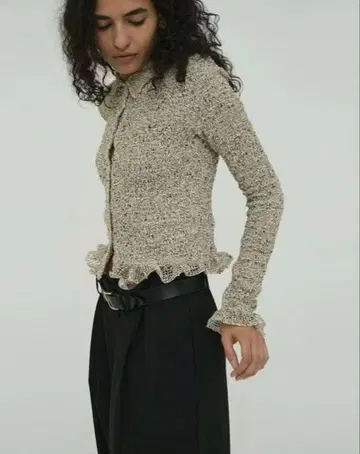 CLANE MIX MESH GATHER SHIRT 2