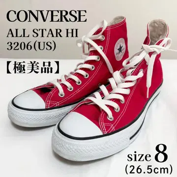컨버스 올스타 하이 3206 스니커즈 26.5cm 레드