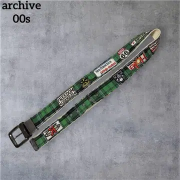 y2k archive 00s patch Checked belt