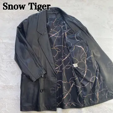 Snow Tiger 가죽 코트 안감 올 패턴 프리 사이즈 가죽 자켓 시프