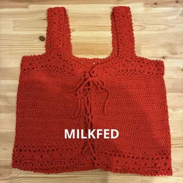 Milk fed. 빨간색 크로셰 탱크탑