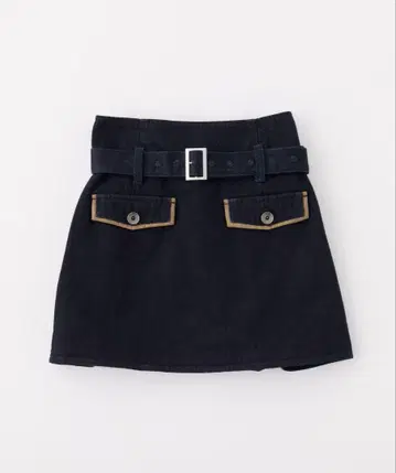 NICE CLAUP 벨트 파이핑 미니 스커트