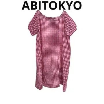 ABITOKYO 아비토쿄 깅엄 체크 원피스 핑크