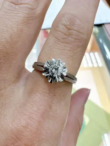 중고 플라티나 다이아몬드 0.2ct 킹 다이아몬드 반지 11.5호