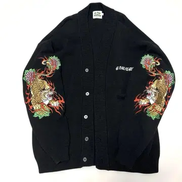 컨디션 최상 TIGER PATCH cardigan BLACK XL