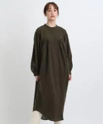 인디비 요크 절개 원피스 다크 브라운 38M