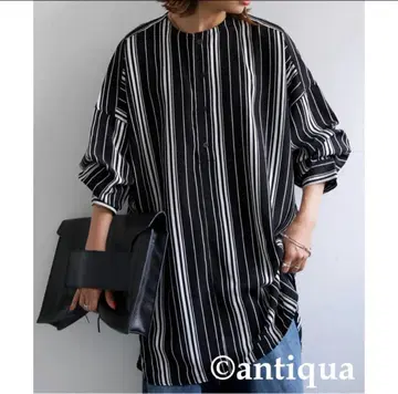 안티카 스트라이프 오버 셔츠