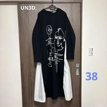 UN3D. 페이스 아트 도킹 원피스 38 사이즈