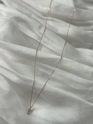 ete 목걸이 K10 2연 다이아몬드 0.02ct 핑크 골드
