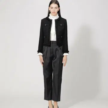 EPOCA STORIAsize40 스트레치 새틴 테이퍼드 팬츠