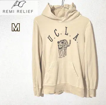 REMI RELIEF U.C.L.A. 레오파드 프린트 후드티 M
