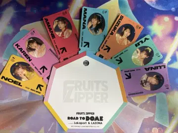 FRUITS ZIPPER 오리지널 티켓풍 스티커 7매 컴프 세트