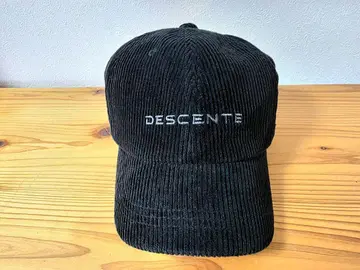 DESCENTE 코듀로이 캡 블랙