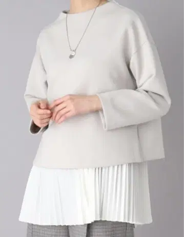 언타이틀 보틀넥 레이어드 상의 세트 XS
