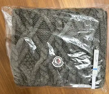 클리닝 완료 MONCLER 그레이 케이블 니트 머플러