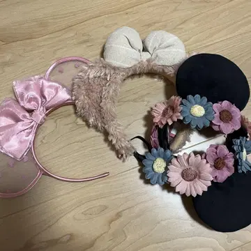 디즈니 머리띠 셰리메이 헤어밴드 꽃 플라워 레이스 하트