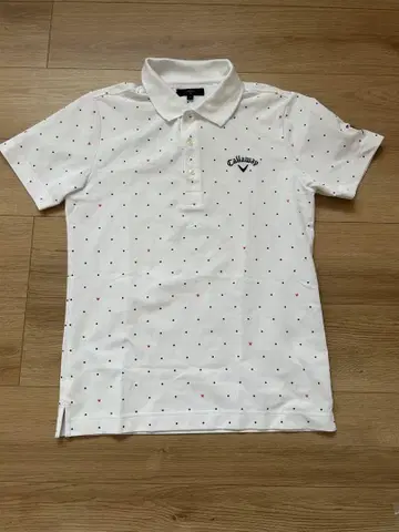 캘러웨이 도트 무늬 피케 셔츠 M