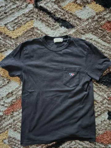 메종 키츠네 블랙 포켓 부착 T셔츠 XS