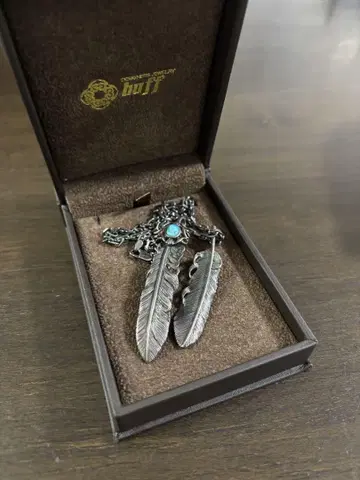 깃털 모티브 목걸이 실버 buff 페더