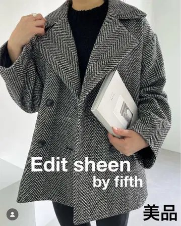 [ 새상품급 ] Edit Sheen by fifth 헤링본 자켓 코트