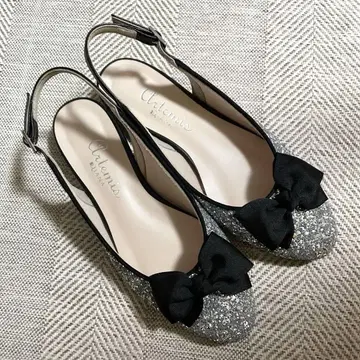 아르테미스 바이 다이애나 글리터 백밴딩 플랫 펌프스 24cm